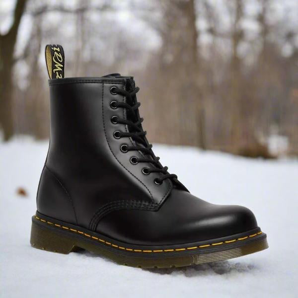 Lace-Up Ankle Boots Unisex – Structured Upper & Contrast-Stitched Sole