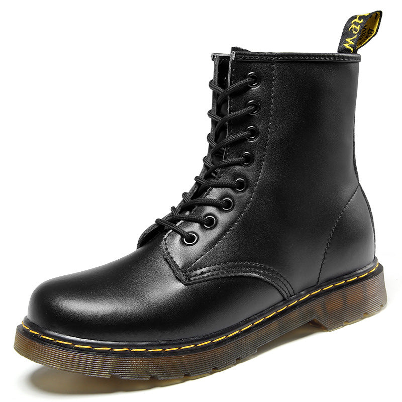 Lace-Up Ankle Boots Unisex – Structured Upper & Contrast-Stitched Sole