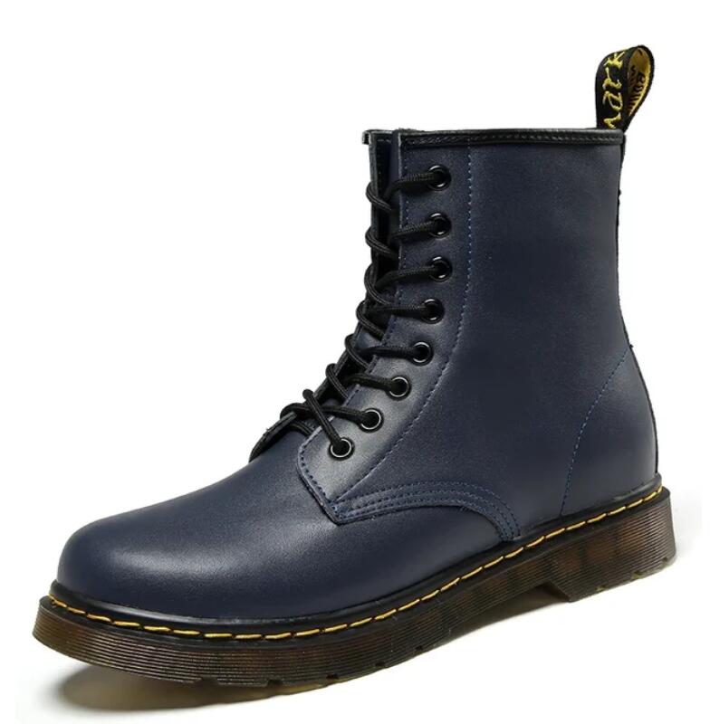 Lace-Up Ankle Boots Unisex – Structured Upper & Contrast-Stitched Sole