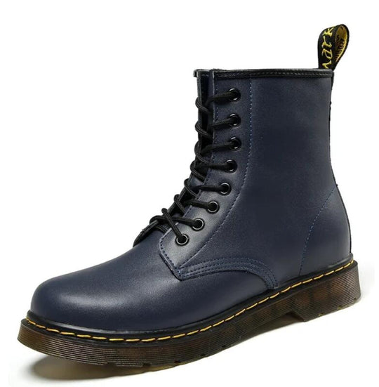 Lace-Up Ankle Boots Unisex – Structured Upper & Contrast-Stitched Sole