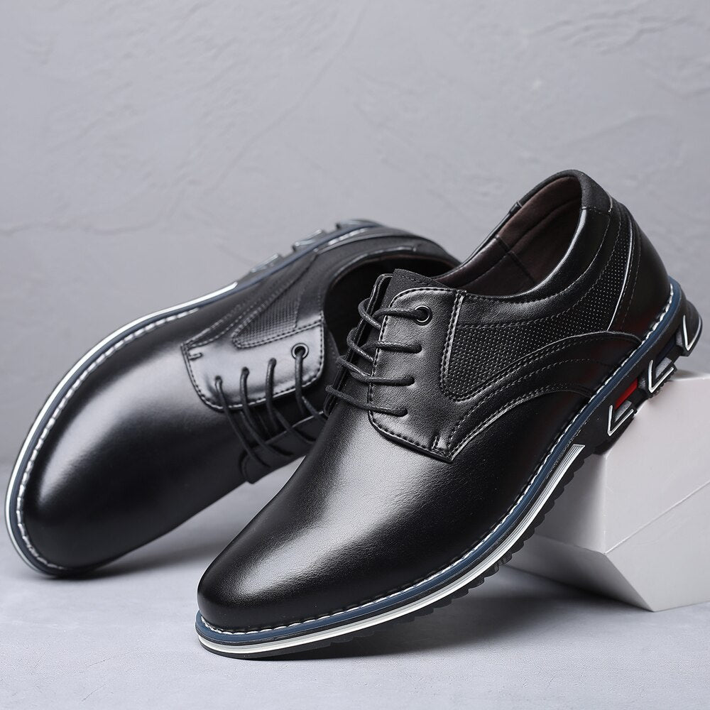 Lace-Up Dress Shoes Men - Structured Upper & Textured Outsole