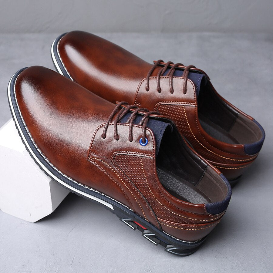 Lace-Up Dress Shoes Men - Structured Upper & Textured Outsole
