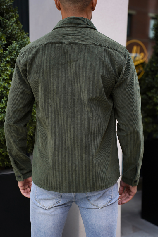 Long-Sleeve Shirt Men - Button-Up Front with Chest Flap Pockets
