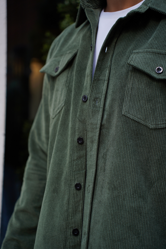 Long-Sleeve Shirt Men - Button-Up Front with Chest Flap Pockets