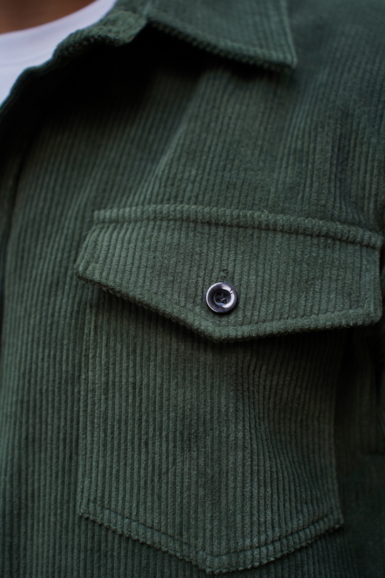 Long-Sleeve Shirt Men - Button-Up Front with Chest Flap Pockets