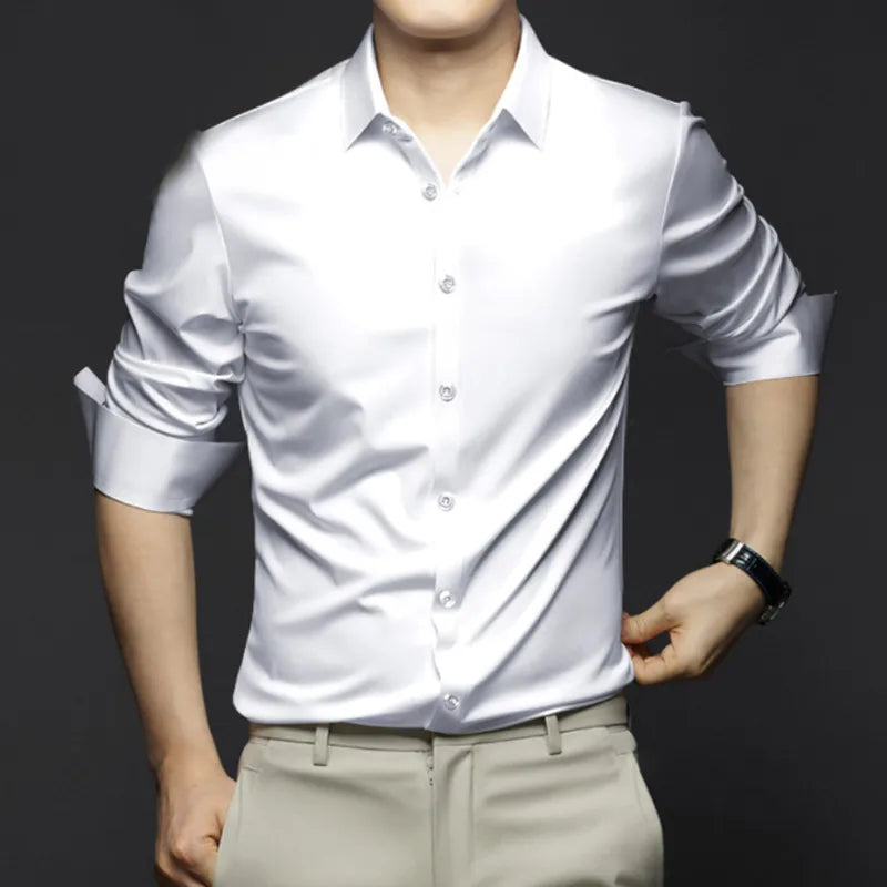 Long-Sleeve Shirt for Men – Structured Cut & Even Surface