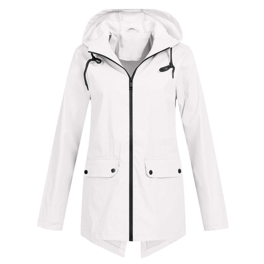 Long Hooded Raincoat for Women