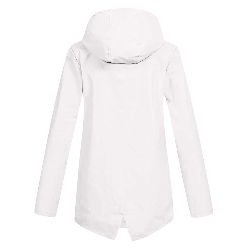 Long Hooded Raincoat for Women