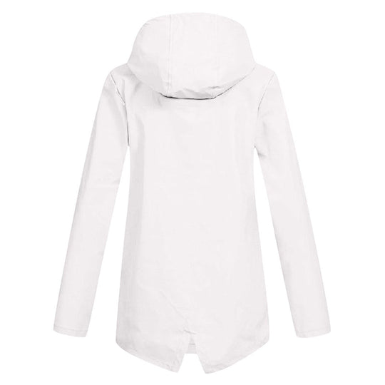 Long Hooded Raincoat for Women