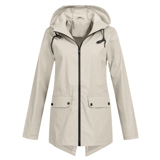 Long Hooded Raincoat for Women