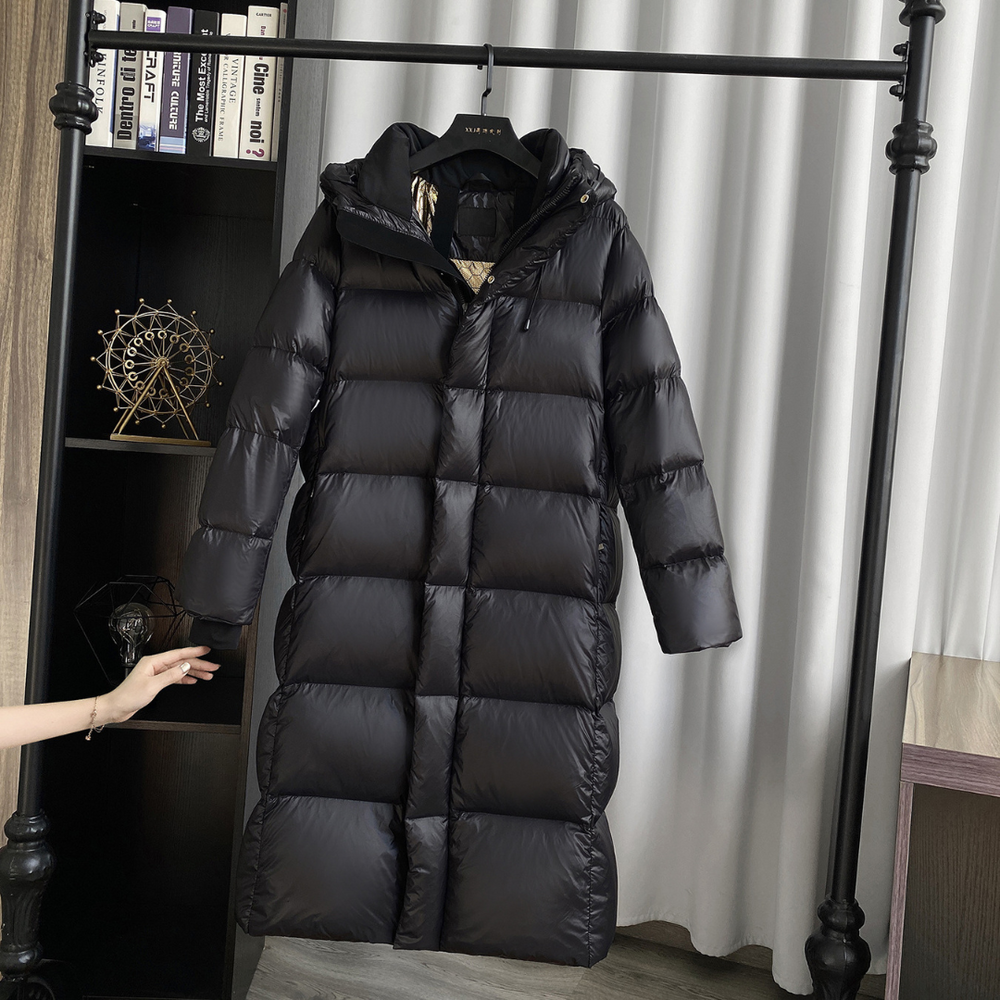 Long Padded Blend Winter Coat for Women