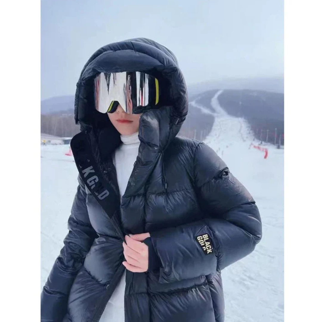 Long Padded Blend Winter Coat for Women