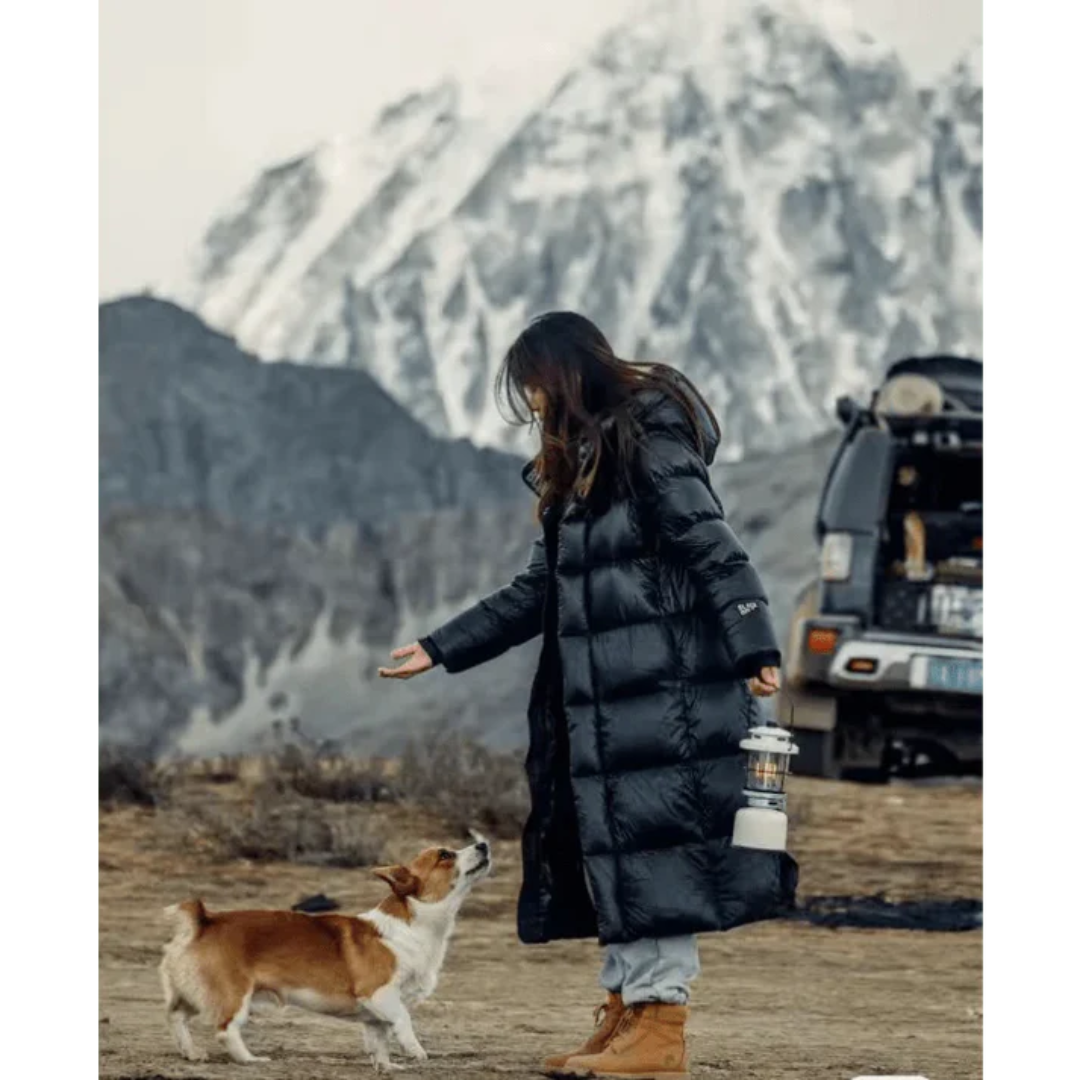 Long Padded Blend Winter Coat for Women