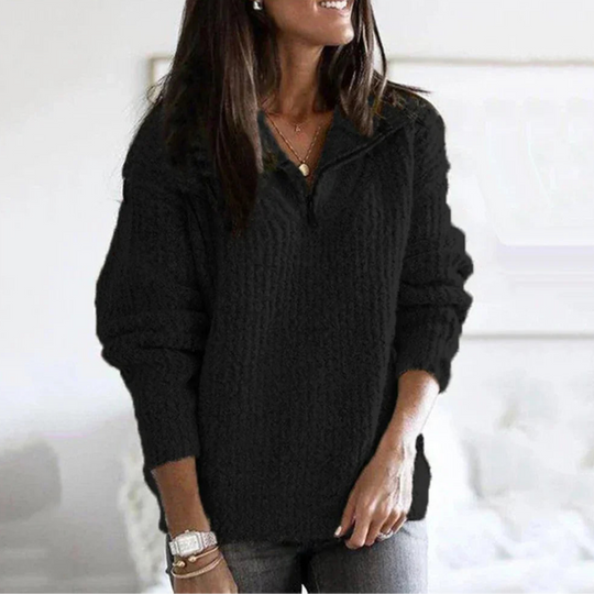 Long Sleeve Half-Zip Sweater for Women