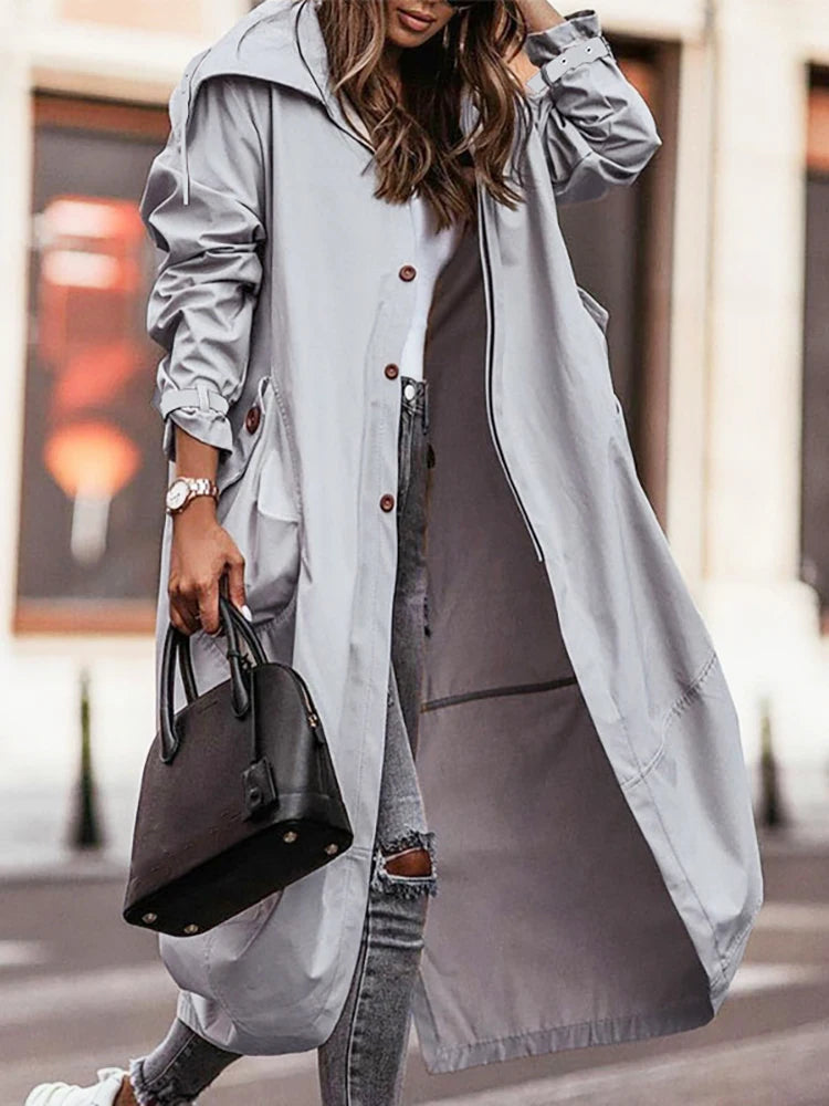 Long Trench Coat for Woman