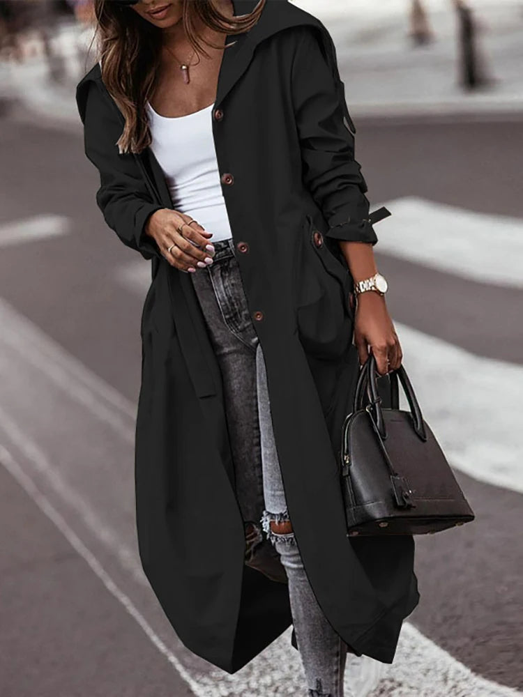 Long Trench Coat for Woman
