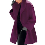 Long Trench Coat with Warming Lining for Women