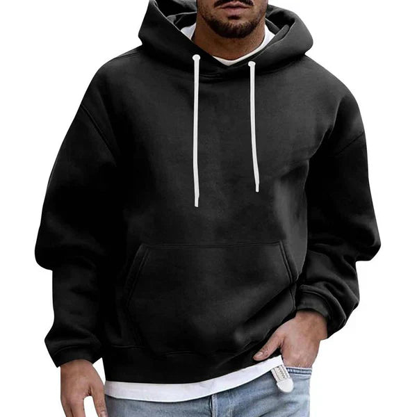 Loose Fit Pocket Hoodie for Men