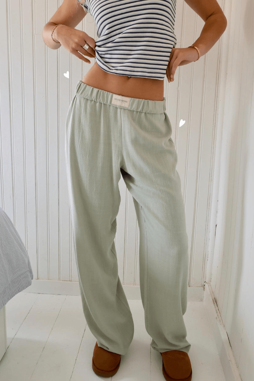 Lounge Trousers Women - Textile Blend with Elastic Waistband