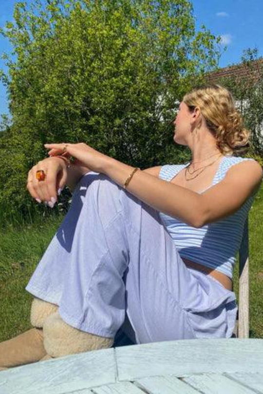 Lounge Trousers Women - Textile Blend with Elastic Waistband
