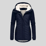 Hooded Fleece Lined Coat for Women - Image 3