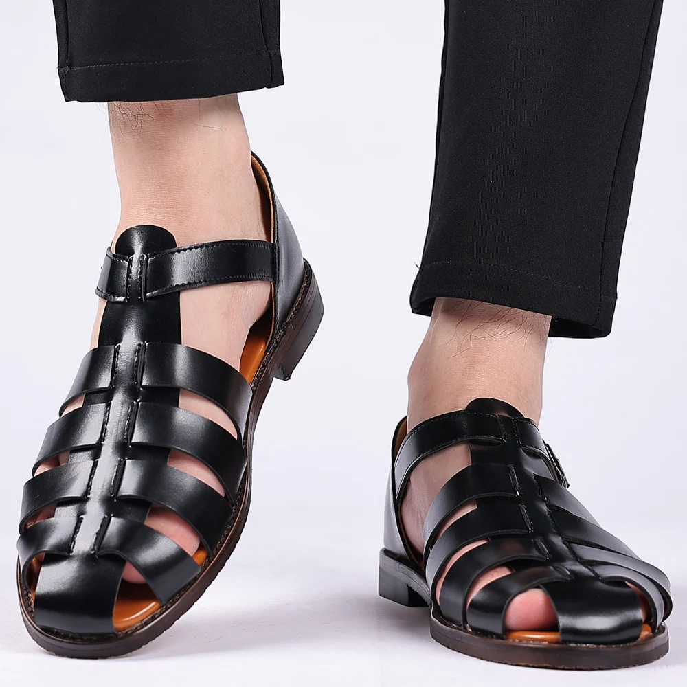Structured Fisherman Sandals for Men – Strapped Upper and Flat Base