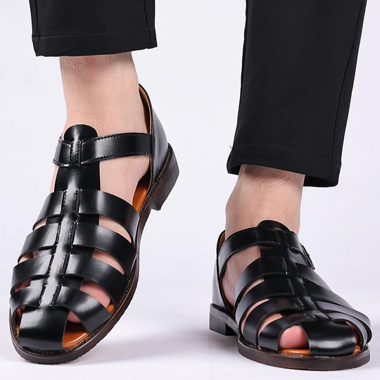 Structured Fisherman Sandals for Men – Strapped Upper and Flat Base