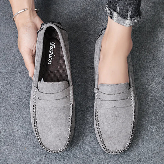 Slip-On Loafers for Men - Textured Upper