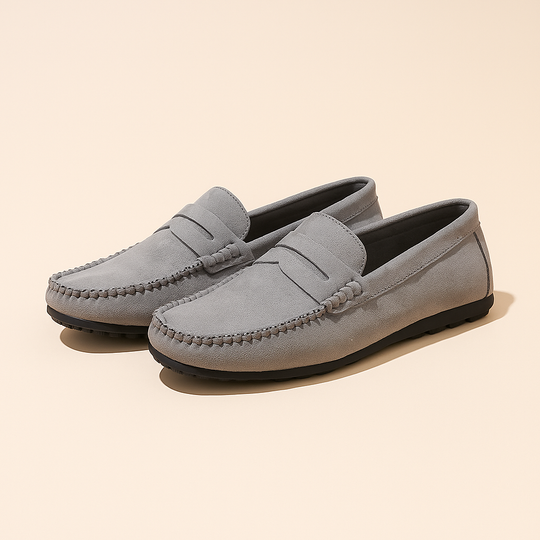 Slip-On Loafers for Men - Textured Upper