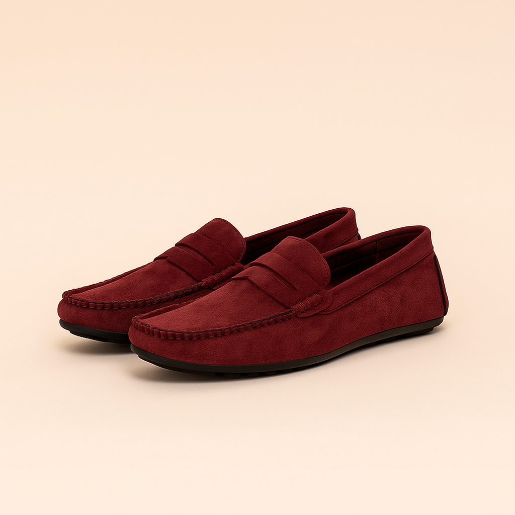 Slip-On Loafers for Men - Textured Upper