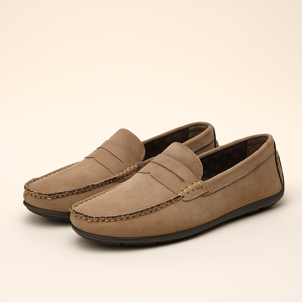 Slip-On Loafers for Men - Textured Upper