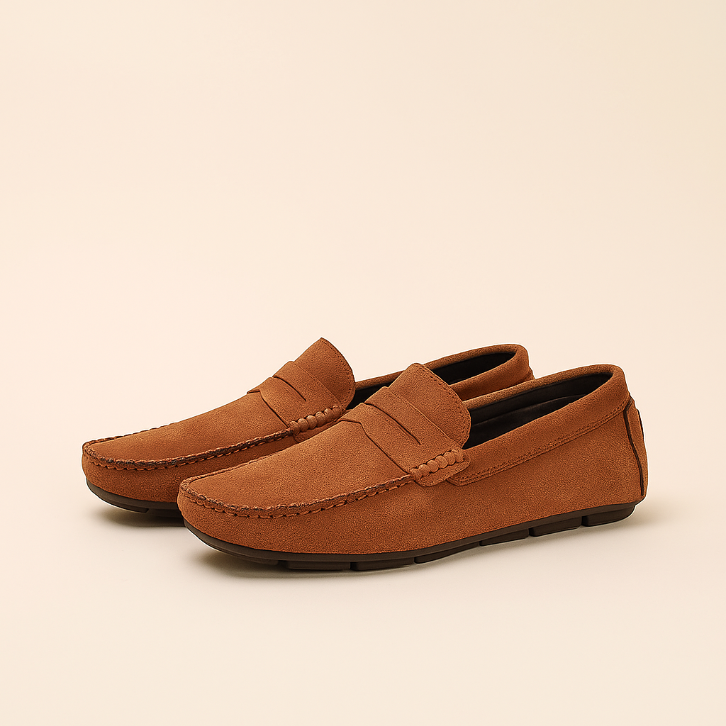Slip-On Loafers for Men - Textured Upper