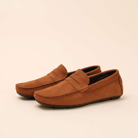 Slip-On Loafers for Men - Textured Upper