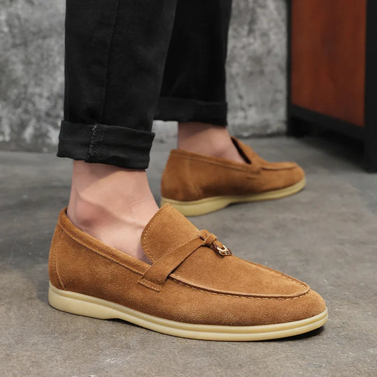 Textured Upper Tassel Loafers for Men