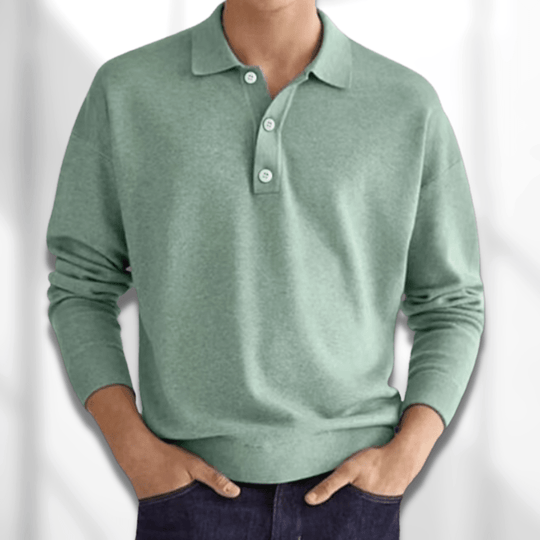 Men's Long Sleeve Classic Polo Shirt