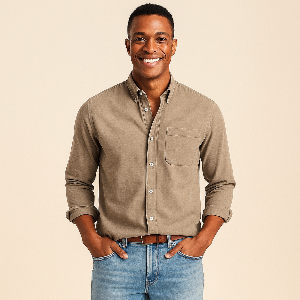 Long Sleeve Shirt for Men – Refined Surface & Thin Structure