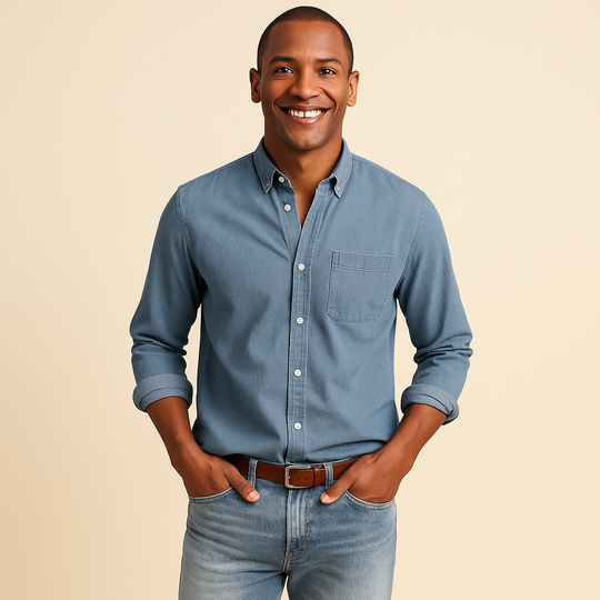 Long Sleeve Shirt for Men – Refined Surface & Thin Structure