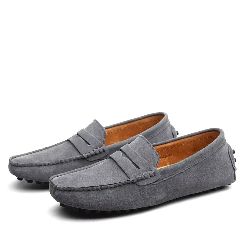 Slip-On Loafers for Men with Matte Textured Finish