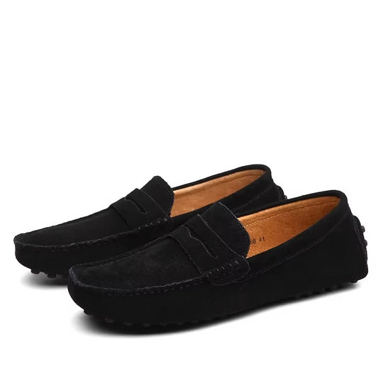 Slip-On Loafers for Men with Matte Textured Finish