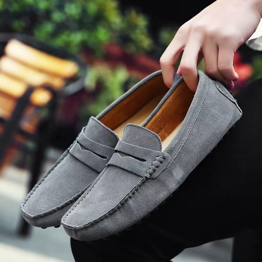 Slip-On Loafers for Men with Matte Textured Finish