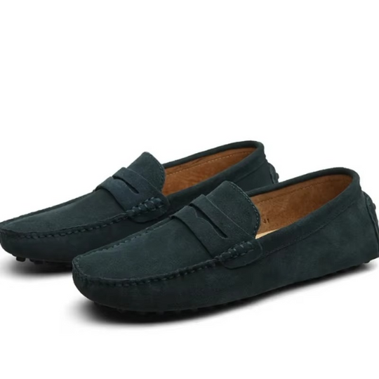 Slip-On Loafers for Men with Matte Textured Finish