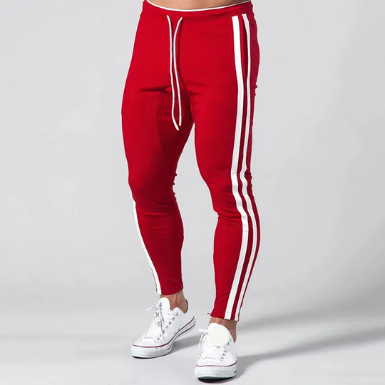 Men's Striped Slim-Fit Joggers