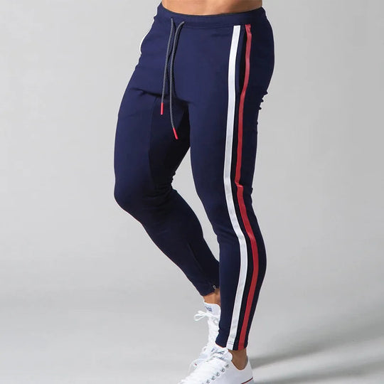 Men's Striped Slim-Fit Joggers