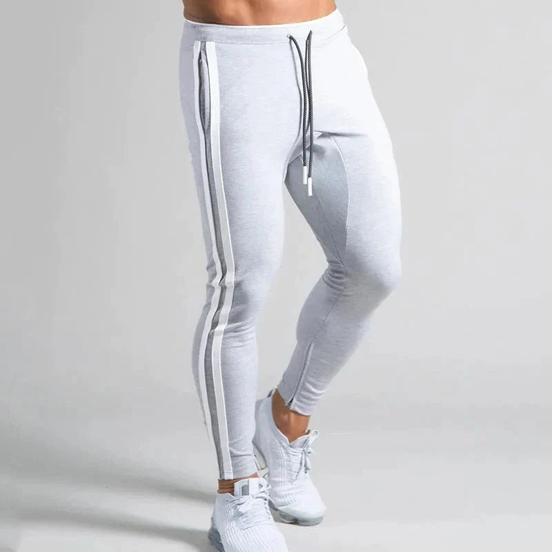 Men's Striped Slim-Fit Joggers