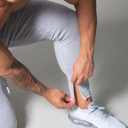 Men's Striped Slim-Fit Joggers
