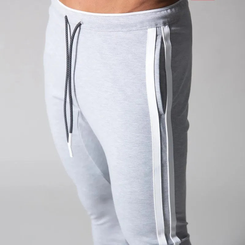 Men's Striped Slim-Fit Joggers
