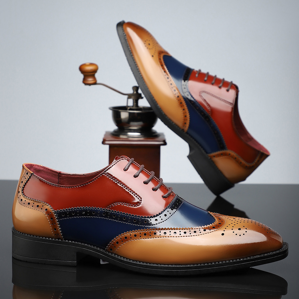 Men’s Wingtip Brogue Dress Shoes - Polished Look & Lace-Up Style