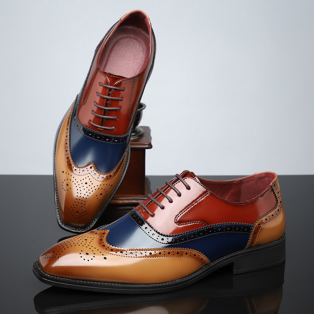 Men’s Wingtip Brogue Dress Shoes - Polished Look & Lace-Up Style