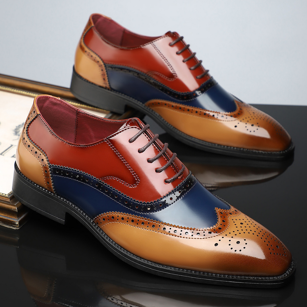 Men’s Wingtip Brogue Dress Shoes - Polished Look & Lace-Up Style