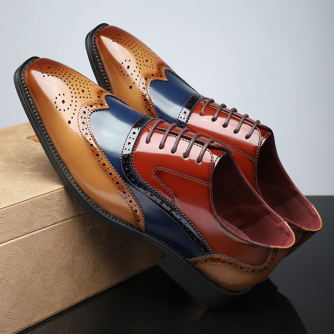 Men’s Wingtip Brogue Dress Shoes - Polished Look & Lace-Up Style